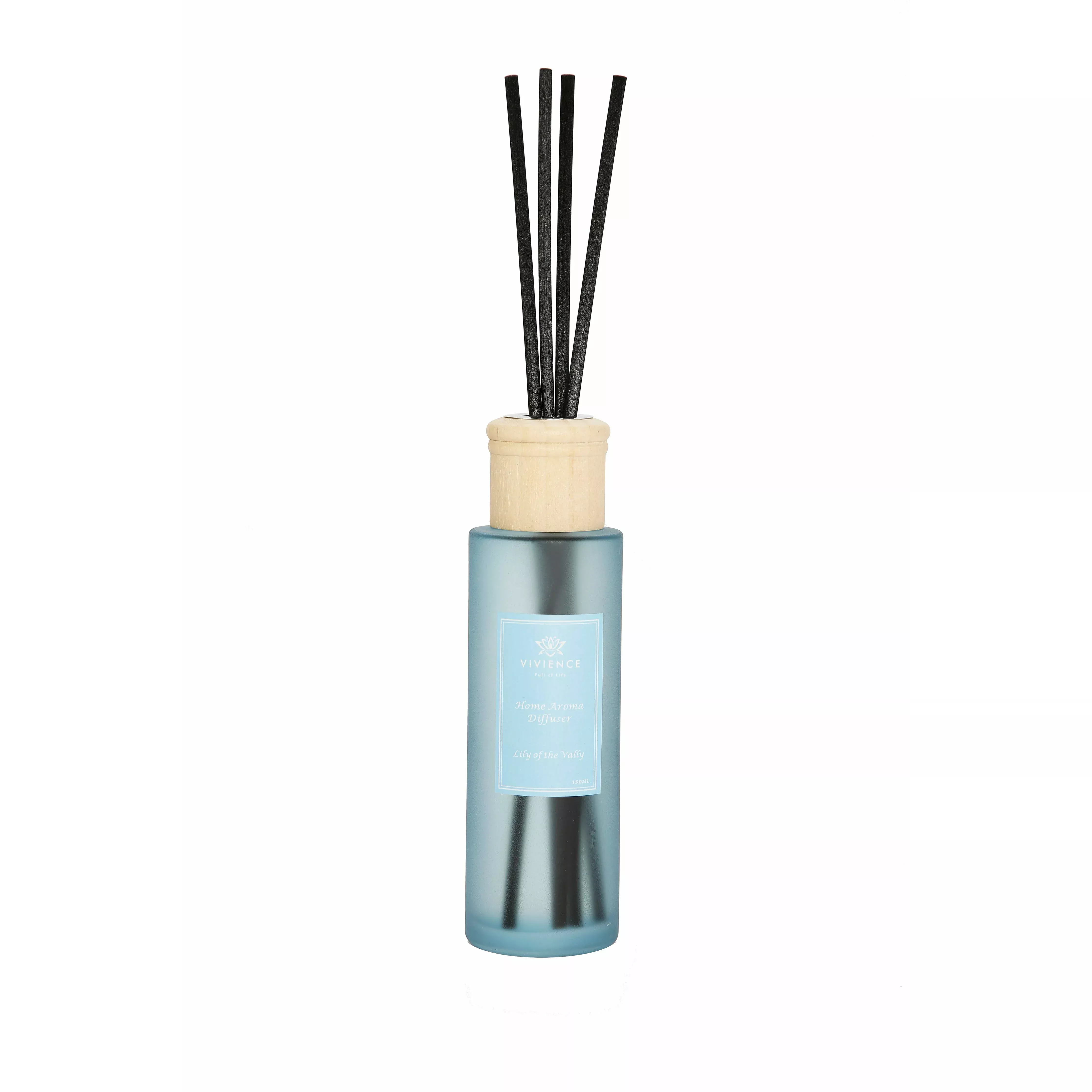 Round Blue Bottle Diffuser - "Lily of the Valley"