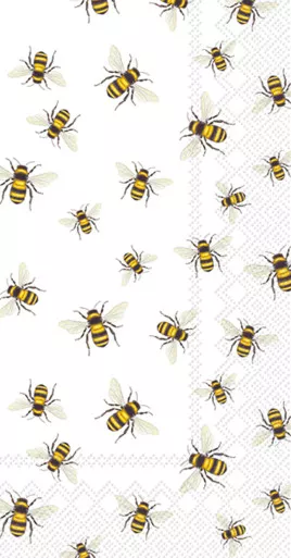 Save The Bees! Guest Towel White