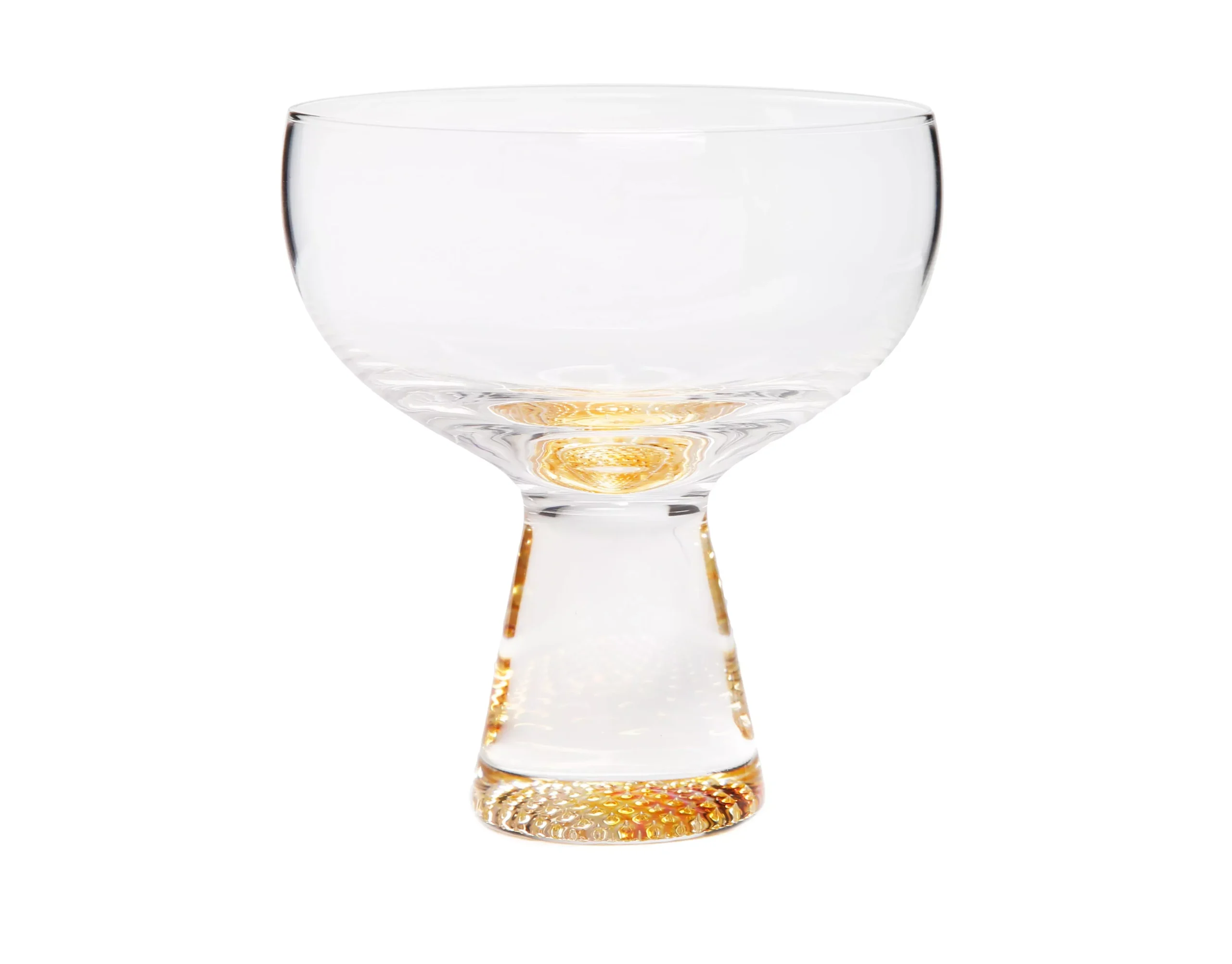 Set of 4 Dessert Bowls with Gold Reflection Base