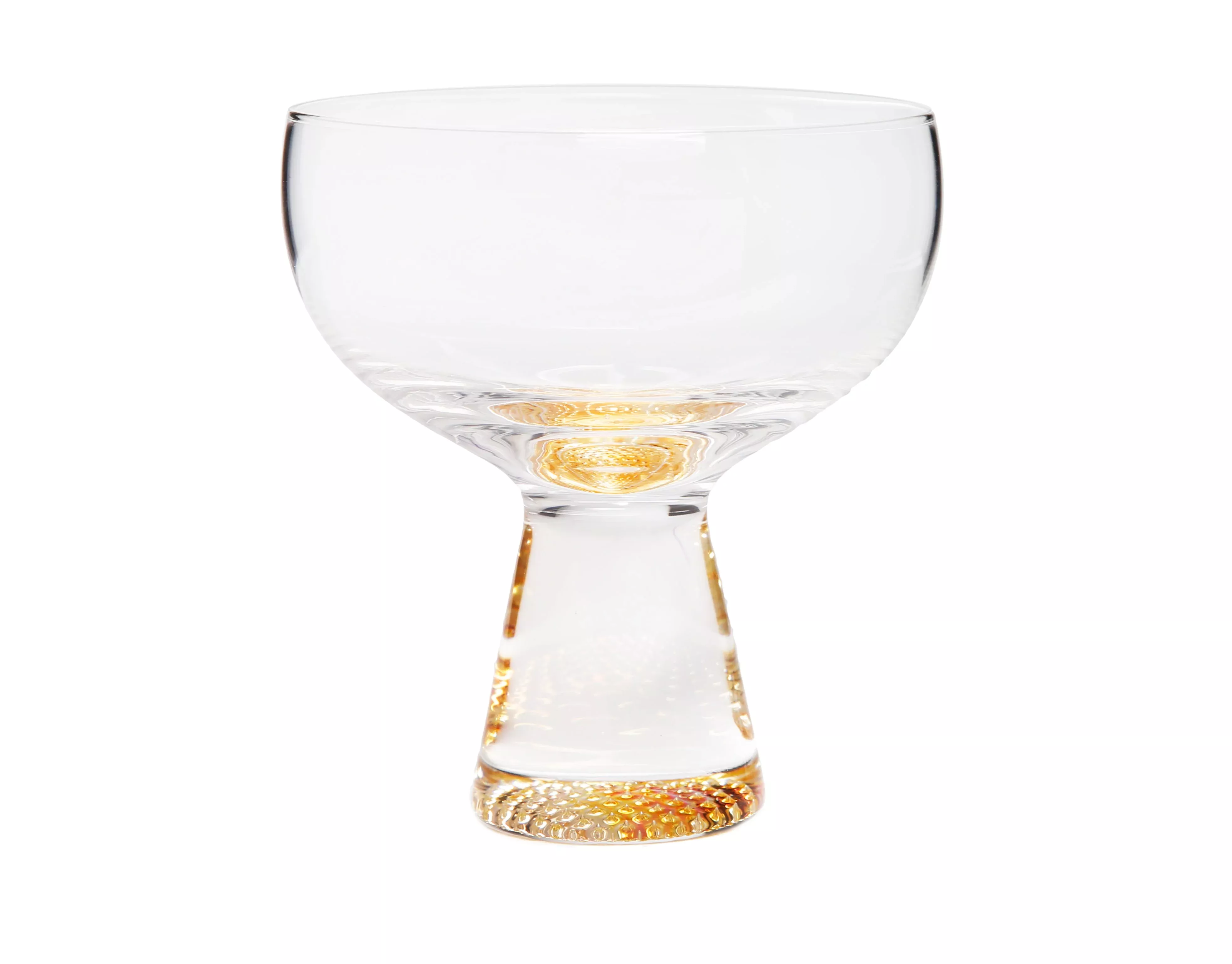Set of 4 Dessert Bowls with Gold Reflection Base