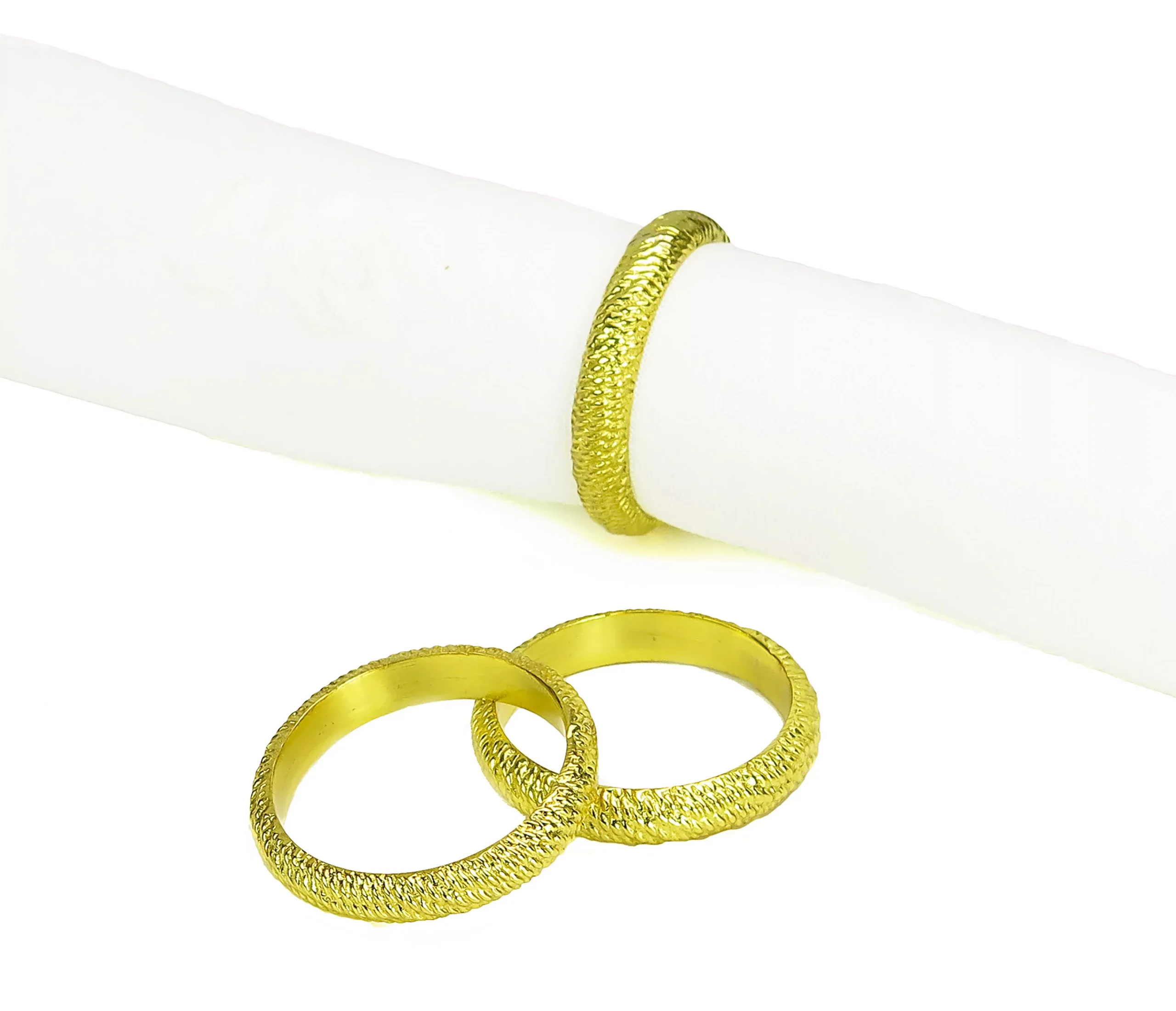 Set of 4 Gold Napkin Rings