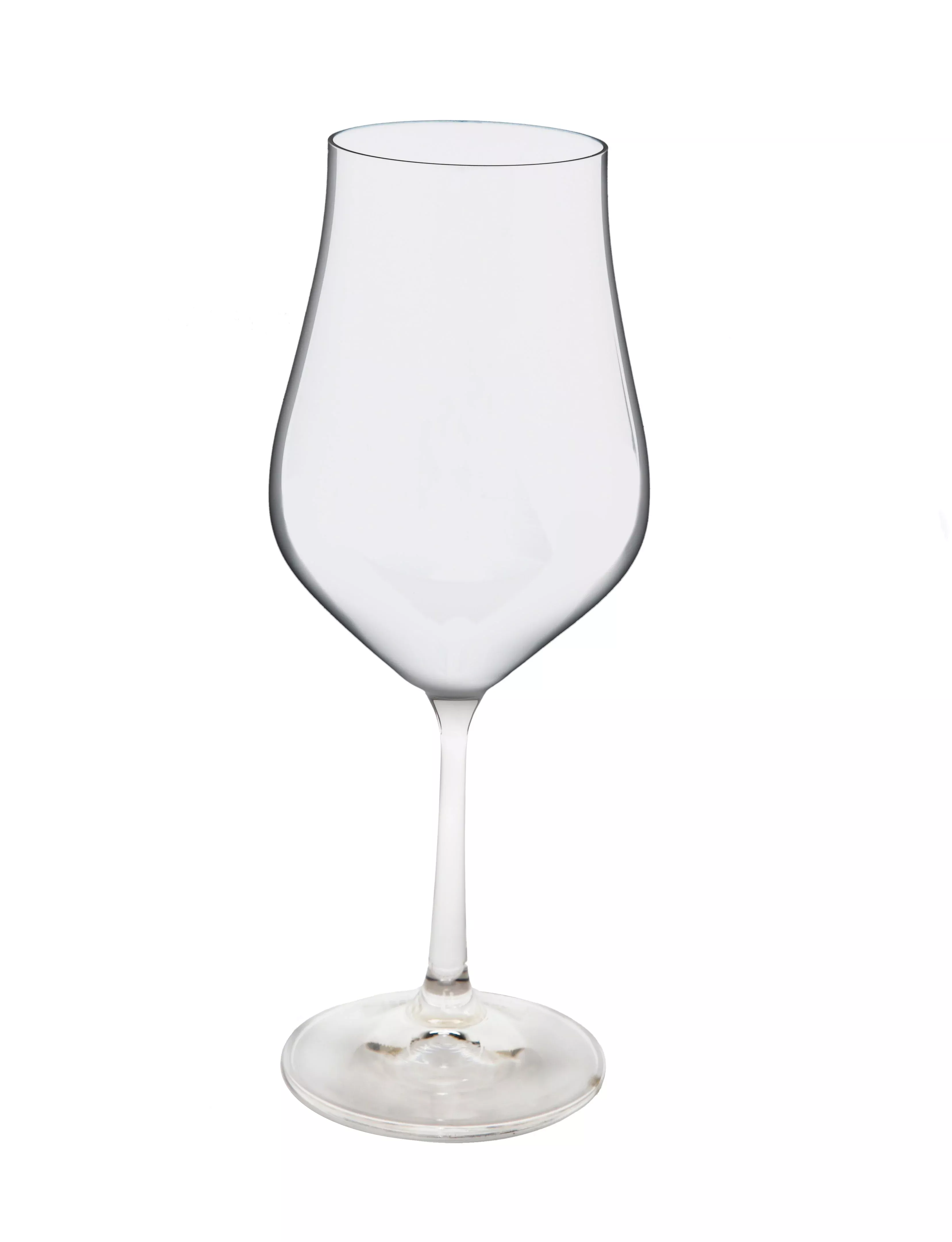 Set of 6 White Wine Glasses with Clear Stem