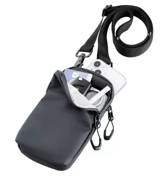 Smartphone shoulder bag, black