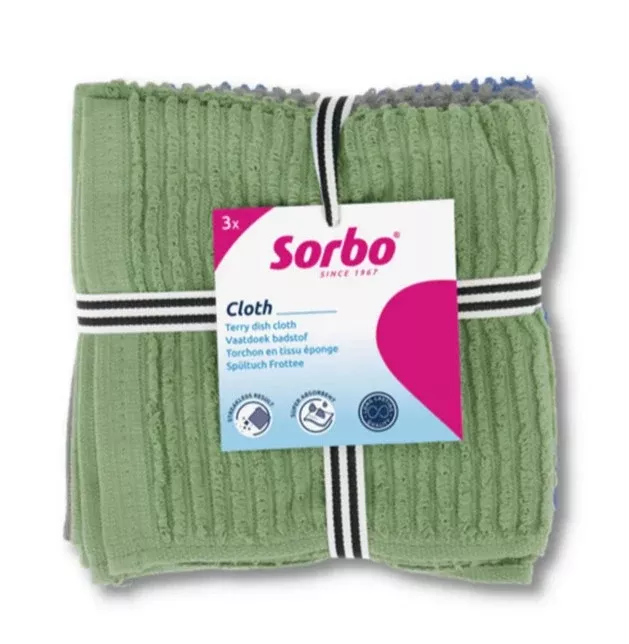 Sorbo Cotton Dish Cloth, Pack of 3