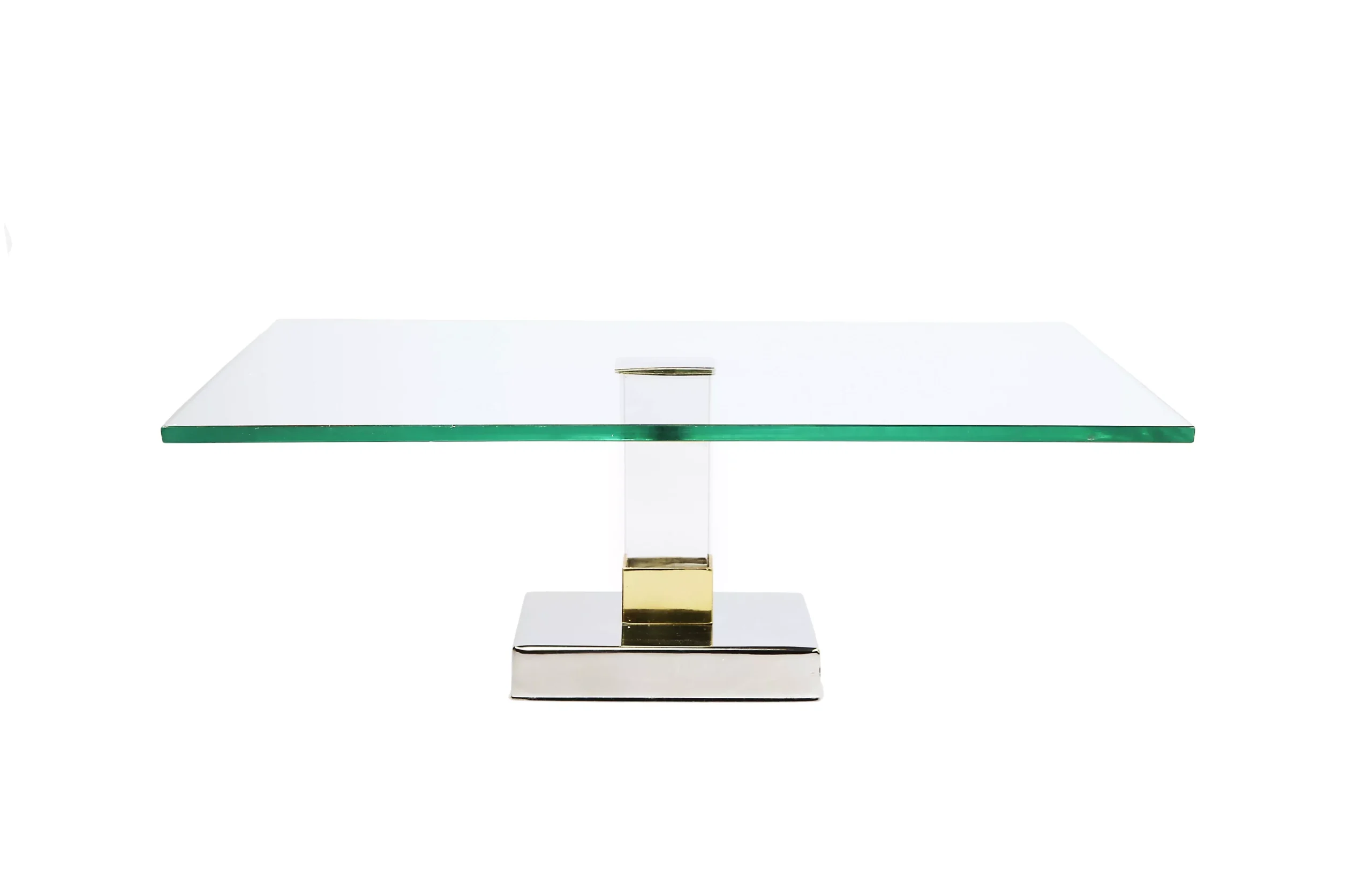 Square Glass Stand with Acrylic Stem