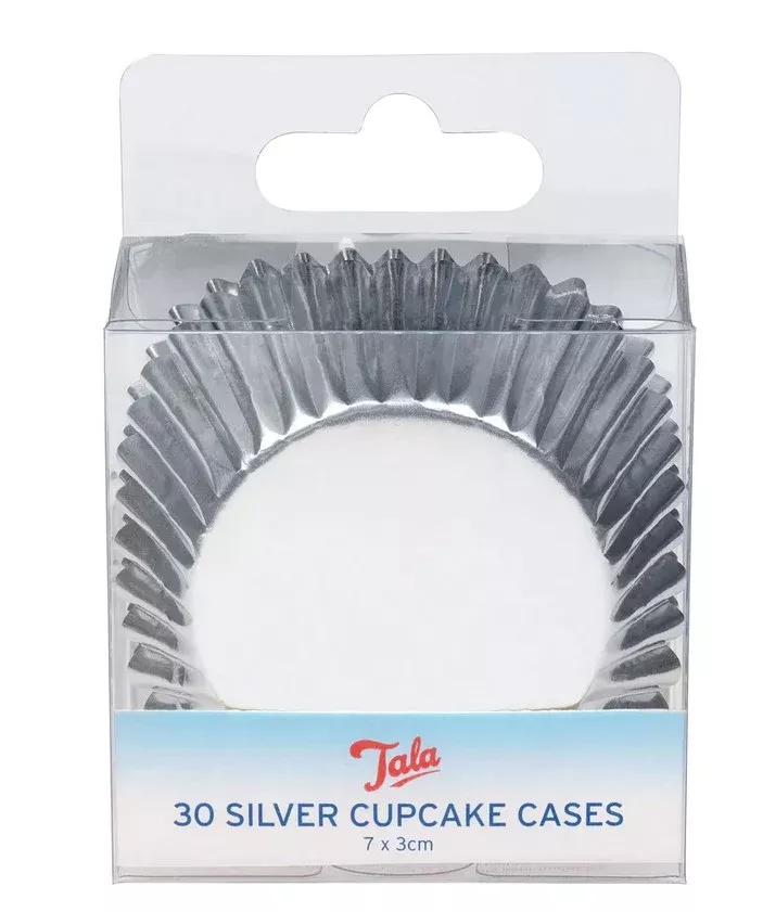 Tala FoilCupcake Cases - Silver