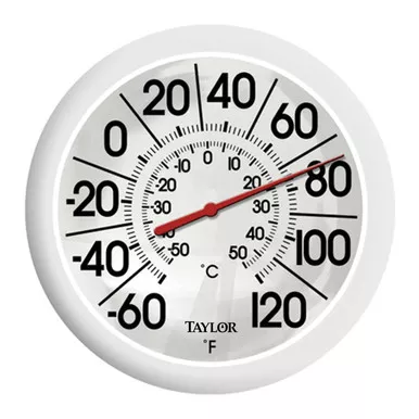 Taylor Dial Thermometer Plastic White - 8.5 in