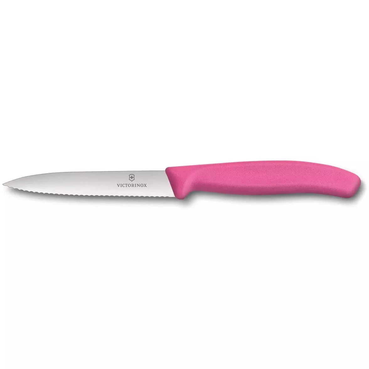 Victorinox Paring Knife Wavy Edge Pointed Tip 10Cm Pink