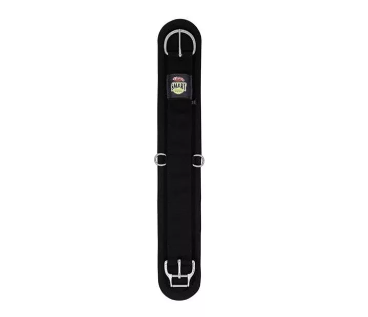 Weaver Leather Felt Lined Straight Smart Cinch with Roll Snug Cinch Buckle - Black
