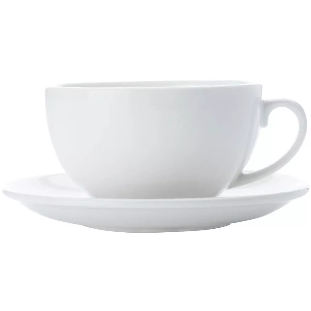 White Basics Cappuccino Cup And Saucer 320ml