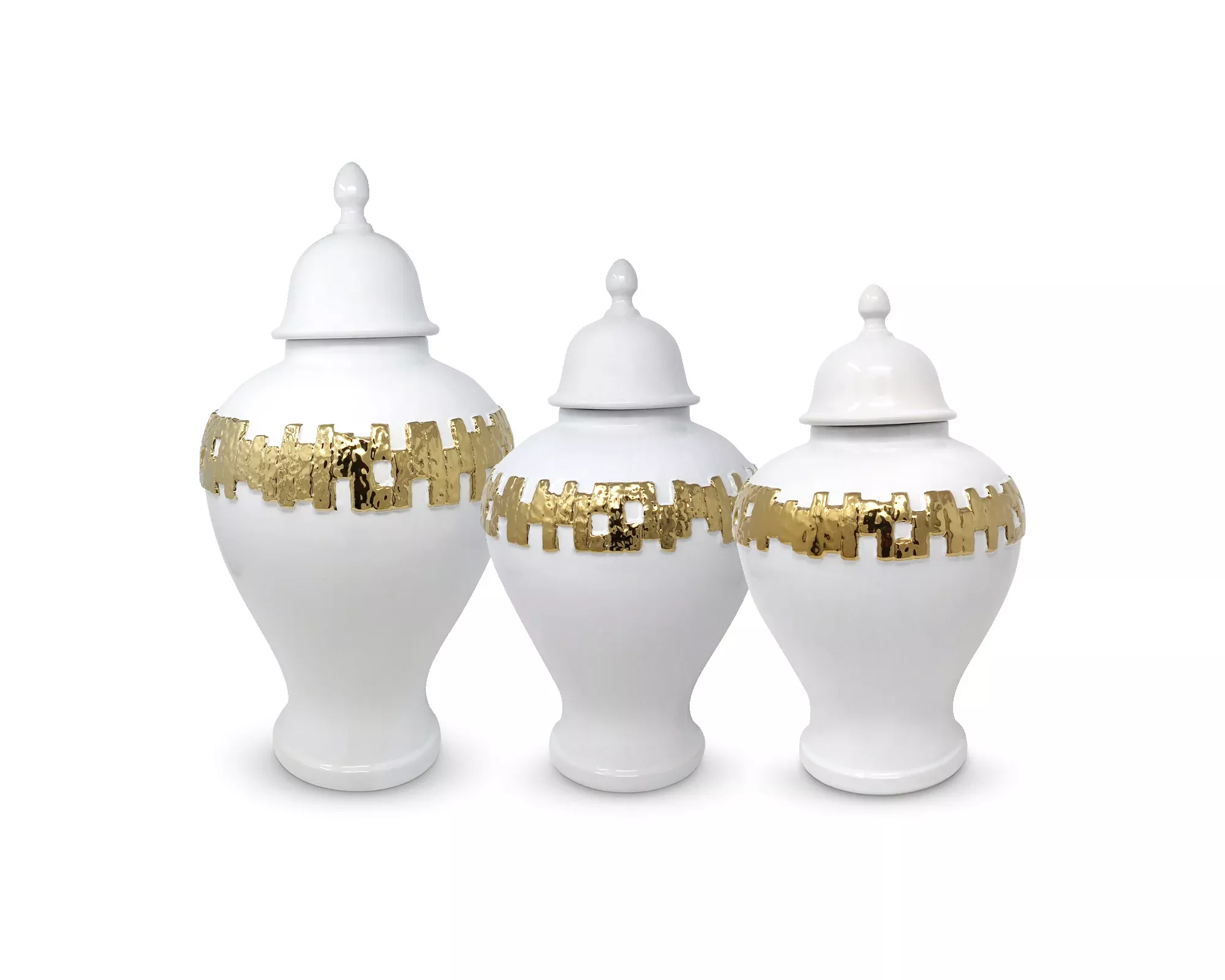 White and Gold Ginger Jar
