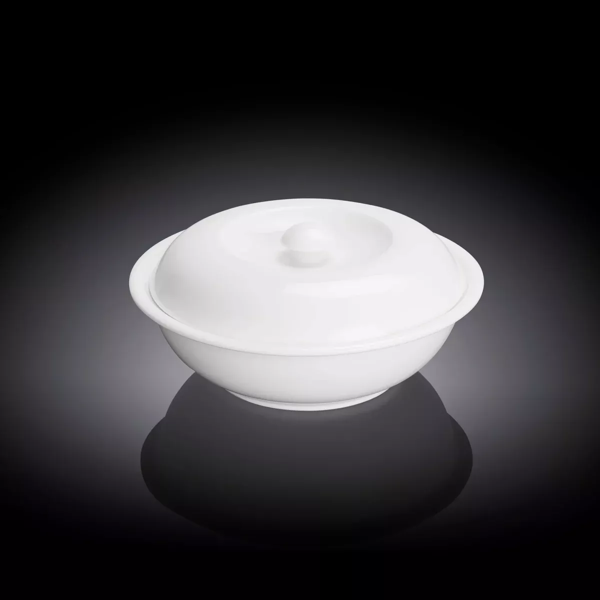 Wilmax Fine Porcelain Bowl with Lid White 26cm / 1700ml