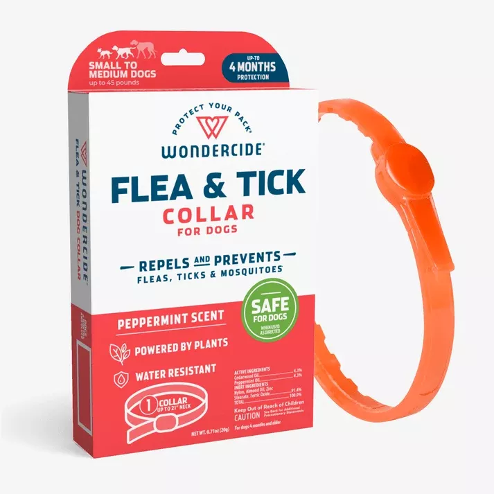 Wondercide Flea & Tick Collar for Dogs with Natural Essential Oils (Large Dogs: Fits necks 13.5"–26" (5/8" wide))