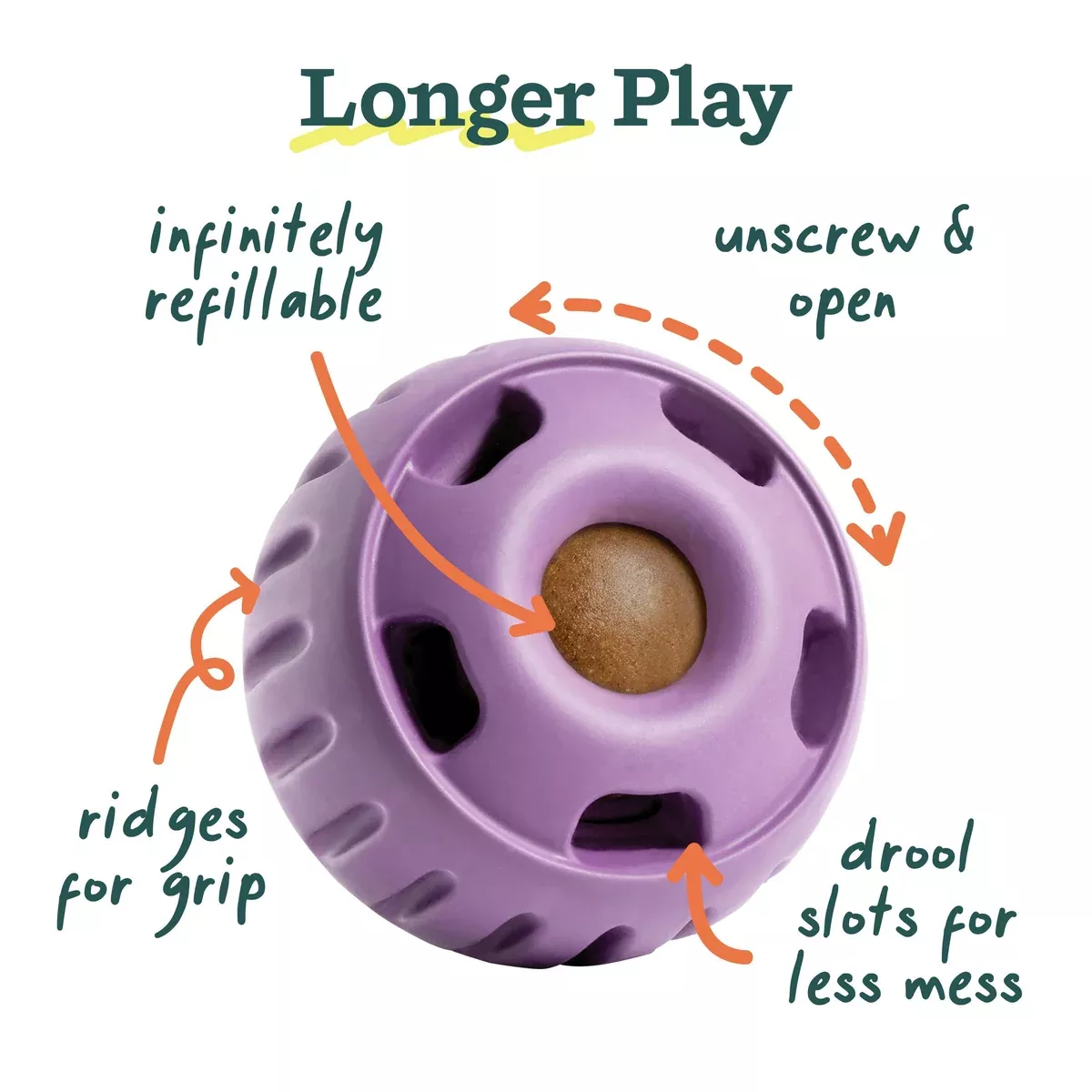 Woof Pupsicle Toy - Lavender - Large 25-75lbs
