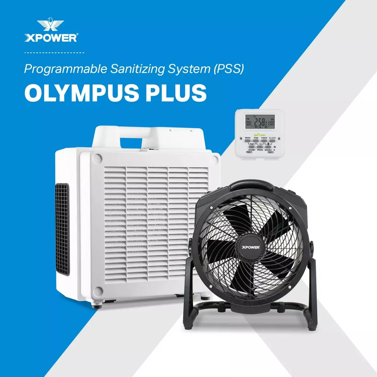 XPOWER PSS2 Olympus PLUS Air Scrubber & Ozone System – 600 CFM, ETL/CETL